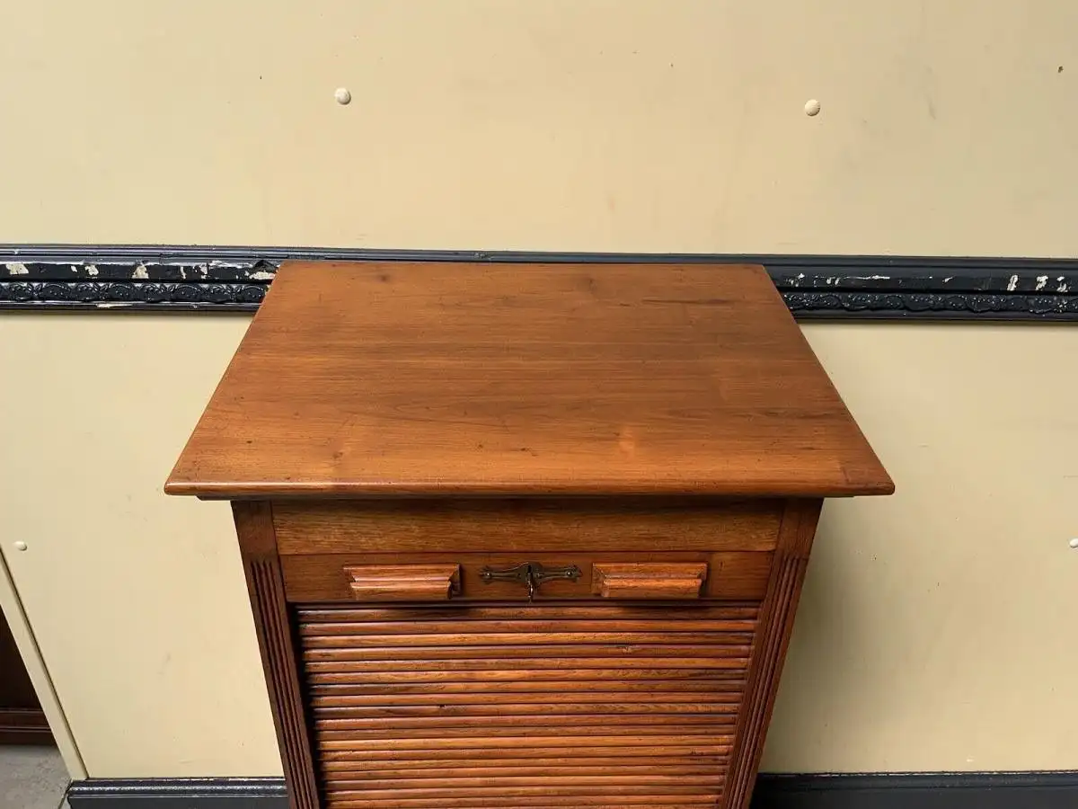 Antiker Jugendstil Rolladen Archiv Schrank, Vertiko - Lieferung möglich! 13