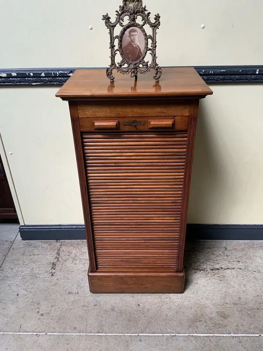 Antiker Jugendstil Rolladen Archiv Schrank, Vertiko - Lieferung möglich! 2