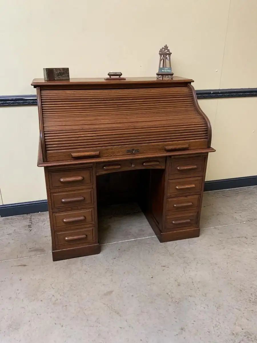 Antik -  Jugendstil Rolladen Schreibtisch - Lieferung möglich! 0