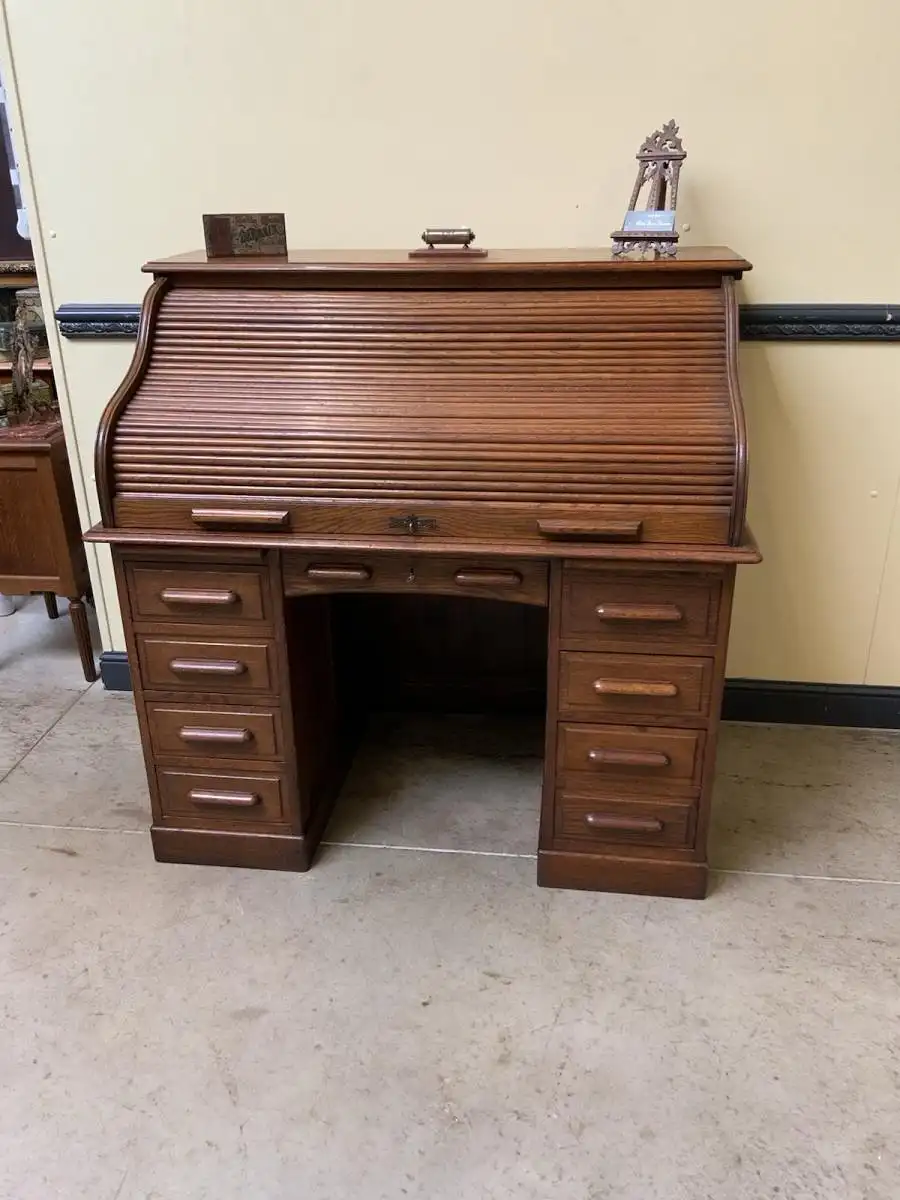 Antik -  Jugendstil Rolladen Schreibtisch - Lieferung möglich! 4