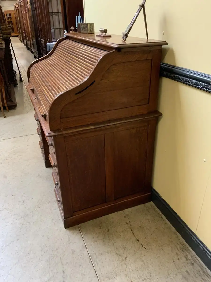 Antik -  Jugendstil Rolladen Schreibtisch - Lieferung möglich! 6