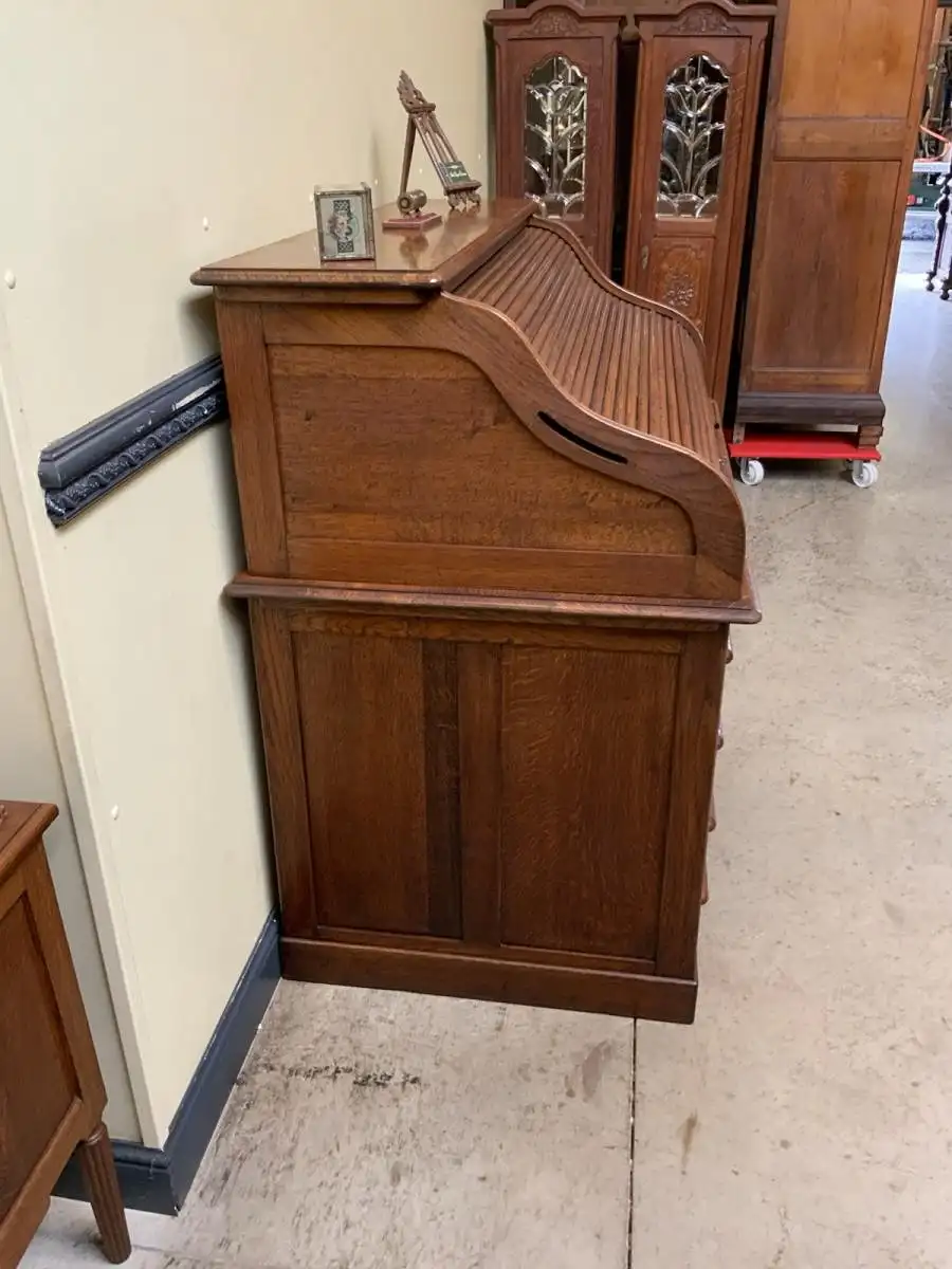 Antik -  Jugendstil Rolladen Schreibtisch - Lieferung möglich! 7