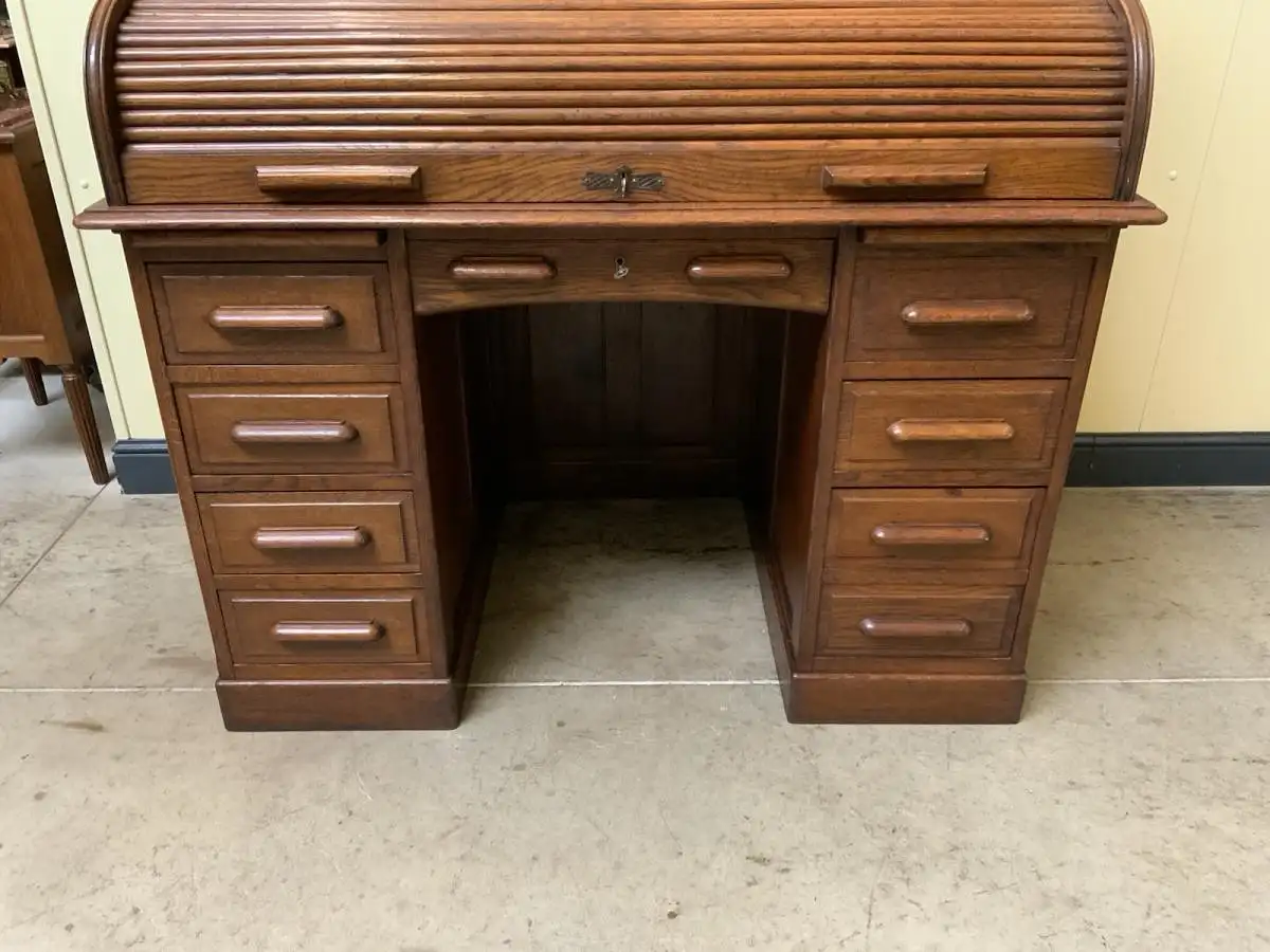 Antik -  Jugendstil Rolladen Schreibtisch - Lieferung möglich! 8
