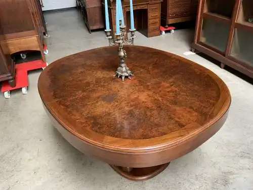 Antik - Ausziehtisch, Tisch, Nußbaum, oval - Art Deco - Lieferung möglich!