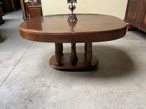 Antik - Ausziehtisch, Tisch, Nußbaum, oval - Art Deco - Lieferung möglich!