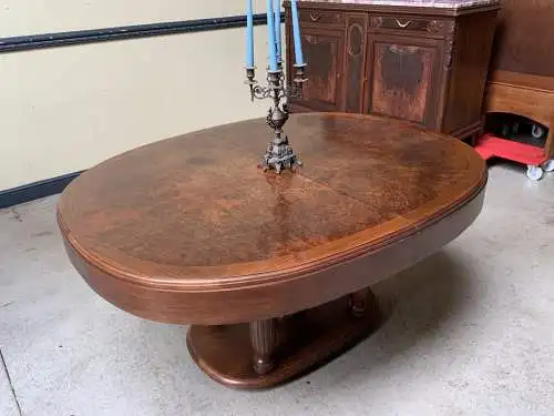 Antik - Ausziehtisch, Tisch, Nußbaum, oval - Art Deco - Lieferung möglich!