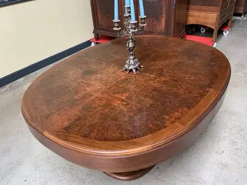 Antik - Ausziehtisch, Tisch, Nußbaum, oval - Art Deco - Lieferung möglich!