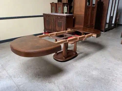 Antik - Ausziehtisch, Tisch, Nußbaum, oval - Art Deco - Lieferung möglich!