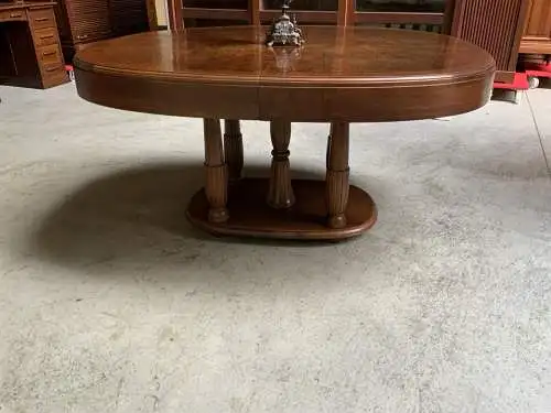 Antik - Ausziehtisch, Tisch, Nußbaum, oval - Art Deco - Lieferung möglich!