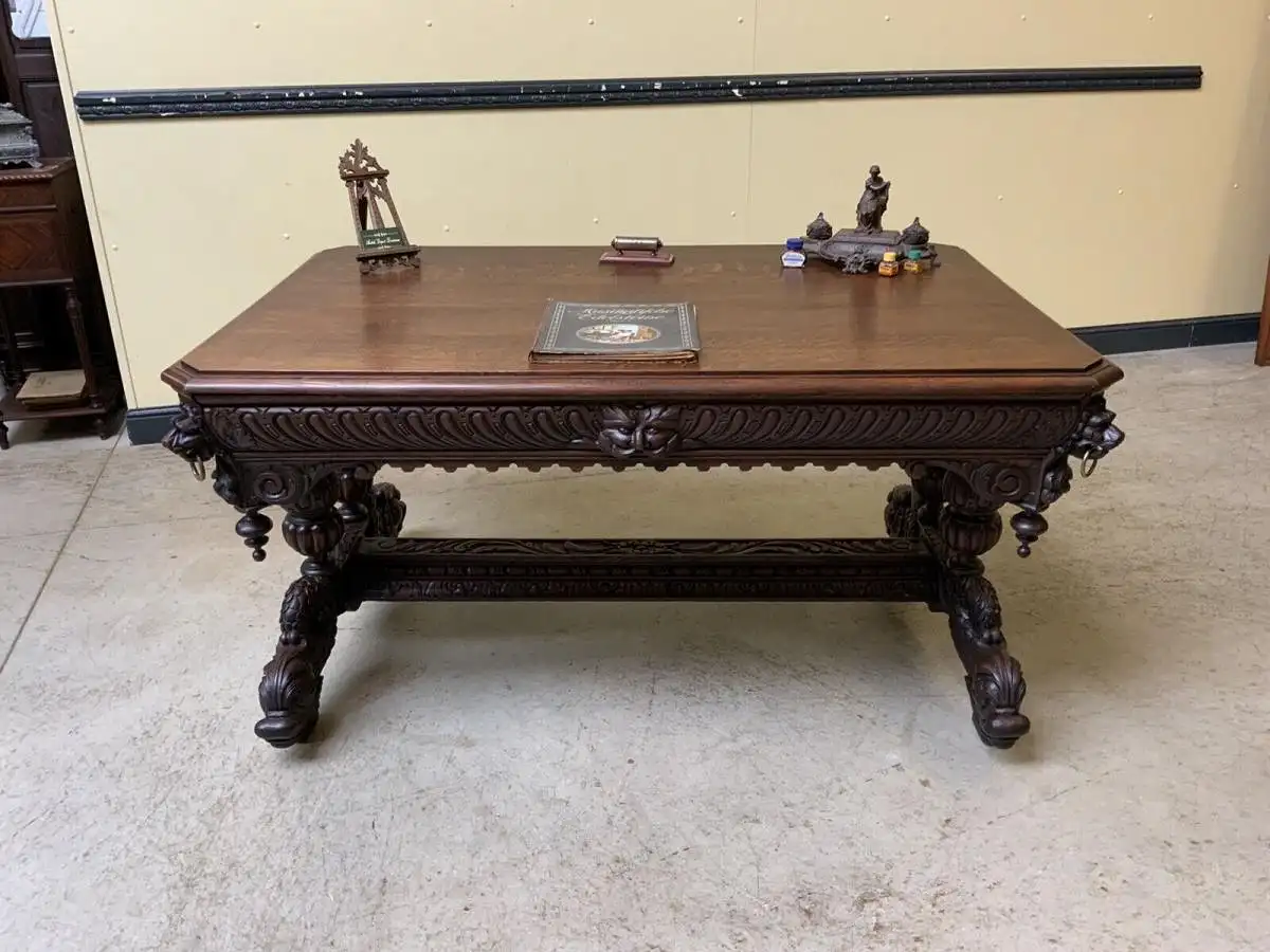 Antiker Gründerzeit Schreibtisch,  - Sensationell - Lieferung möglich! 1