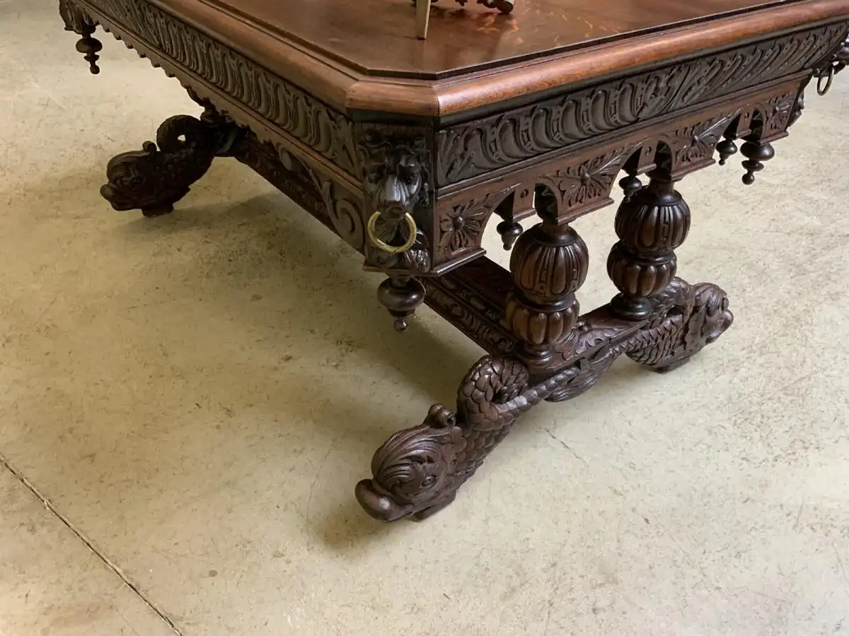 Antiker Gründerzeit Schreibtisch,  - Sensationell - Lieferung möglich! 11