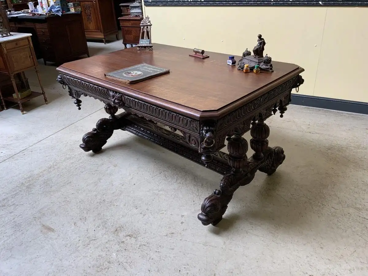 Antiker Gründerzeit Schreibtisch,  - Sensationell - Lieferung möglich! 12
