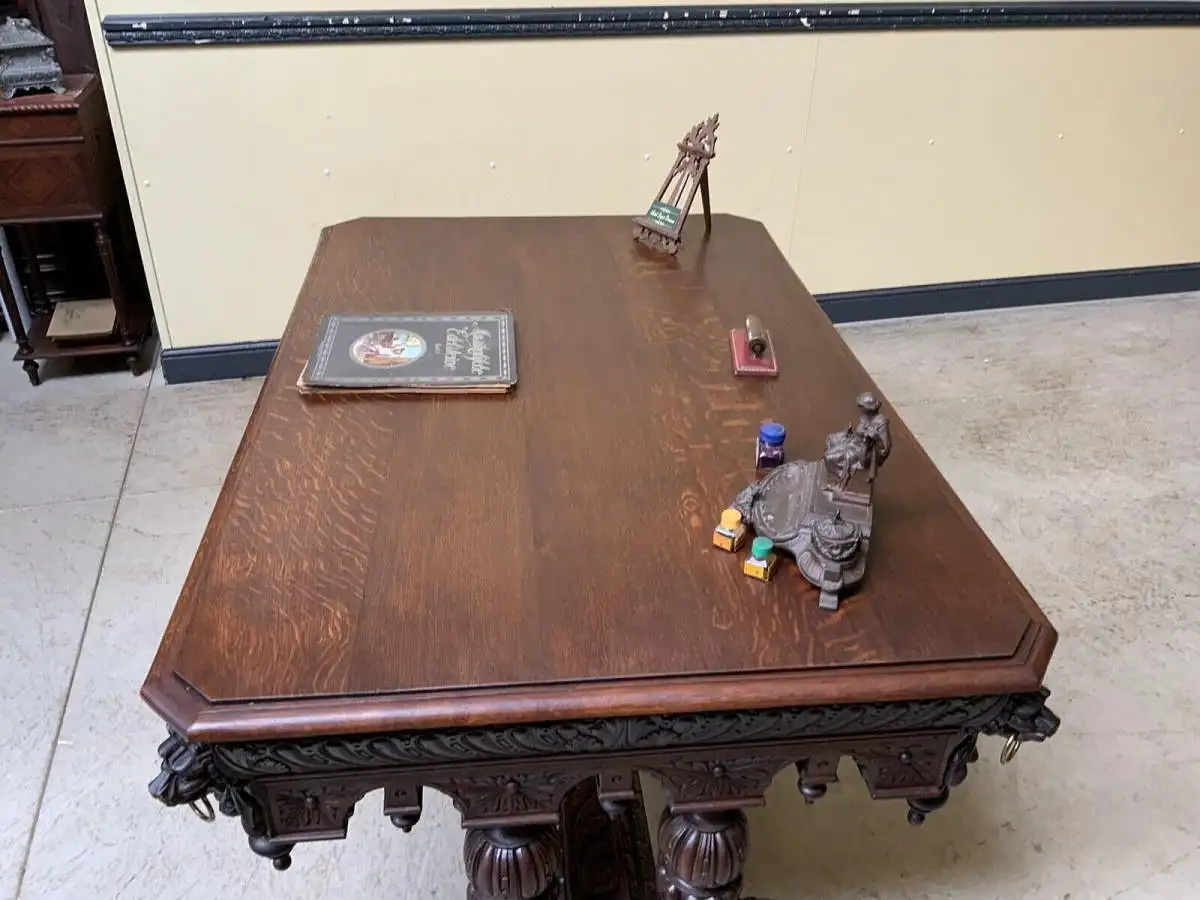 Antiker Gründerzeit Schreibtisch,  - Sensationell - Lieferung möglich! 16