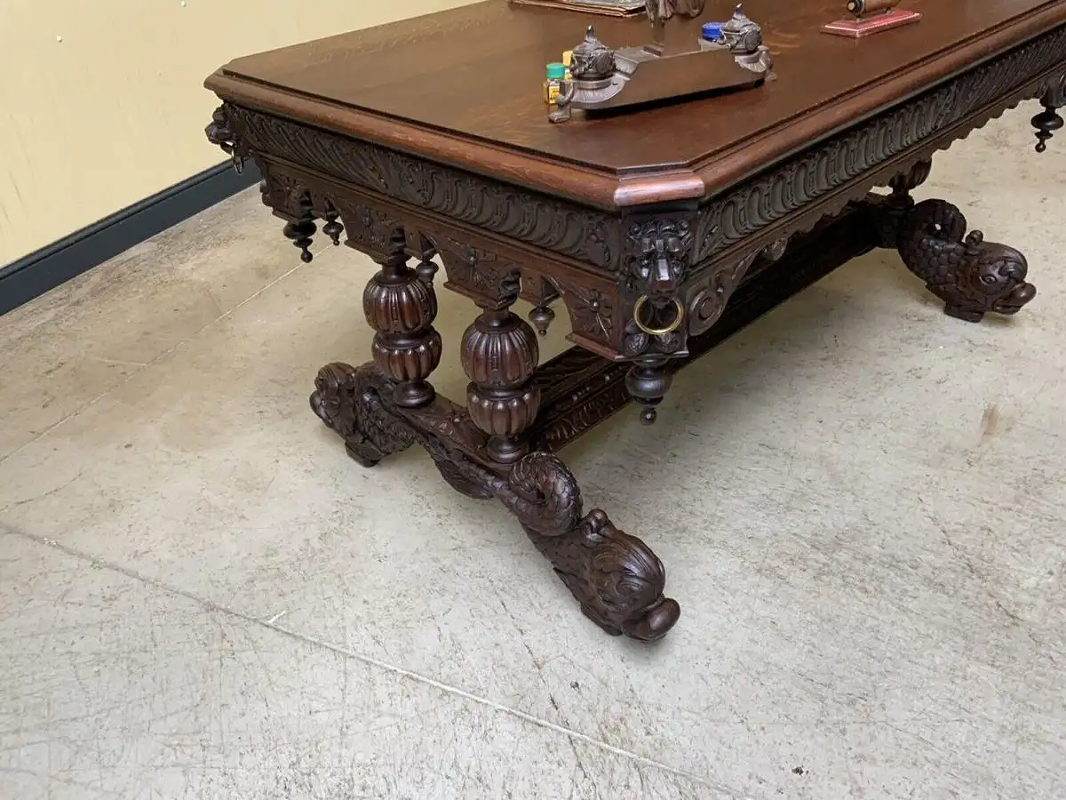 Antiker Gründerzeit Schreibtisch,  - Sensationell - Lieferung möglich! 19