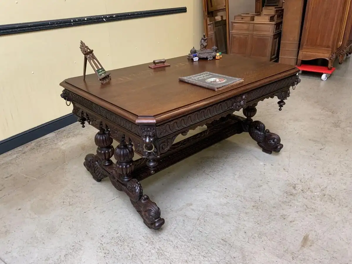 Antiker Gründerzeit Schreibtisch,  - Sensationell - Lieferung möglich! 2
