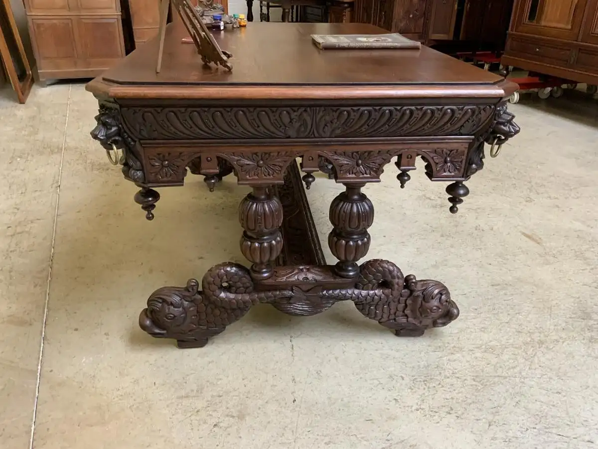 Antiker Gründerzeit Schreibtisch,  - Sensationell - Lieferung möglich! 4