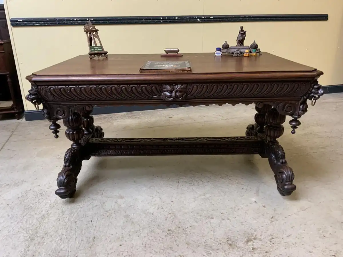 Antiker Gründerzeit Schreibtisch,  - Sensationell - Lieferung möglich! 6