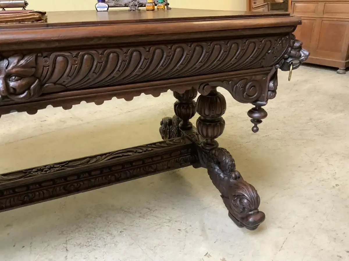 Antiker Gründerzeit Schreibtisch,  - Sensationell - Lieferung möglich! 8