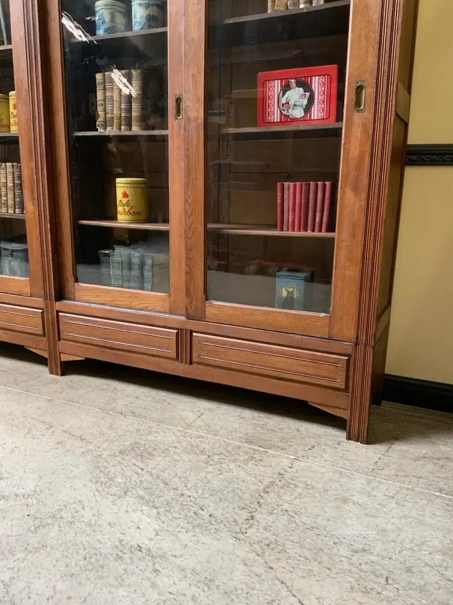 Antik - Art Deco Vitrine, Bücherschrank, - Sensationell - Lieferung möglich! 12