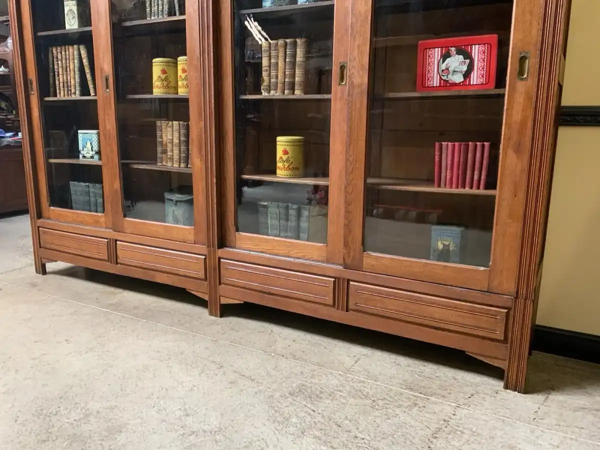 Antik - Art Deco Vitrine, Bücherschrank, - Sensationell - Lieferung möglich! 13