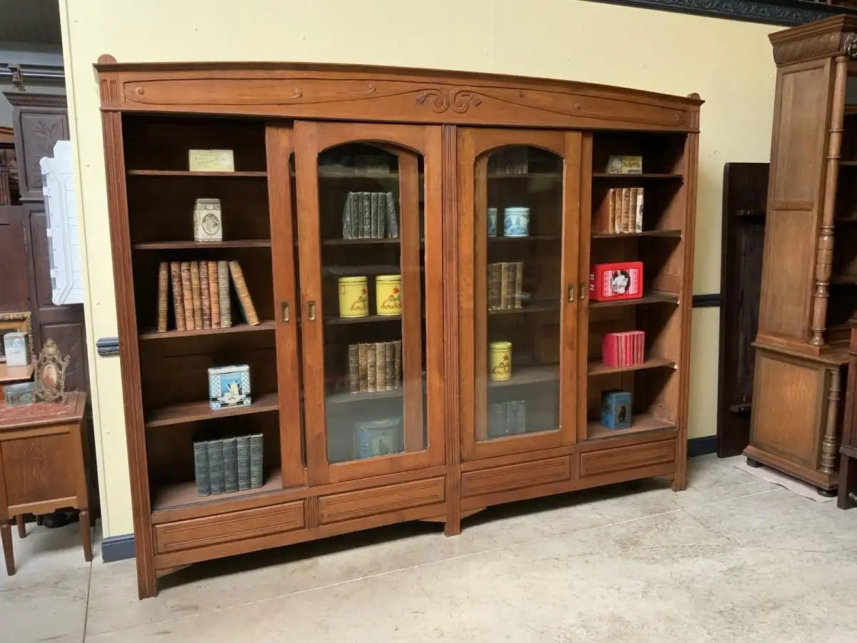 Antik - Art Deco Vitrine, Bücherschrank, - Sensationell - Lieferung möglich! 14