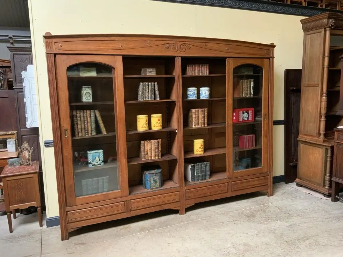 Antik - Art Deco Vitrine, Bücherschrank, - Sensationell - Lieferung möglich! 15