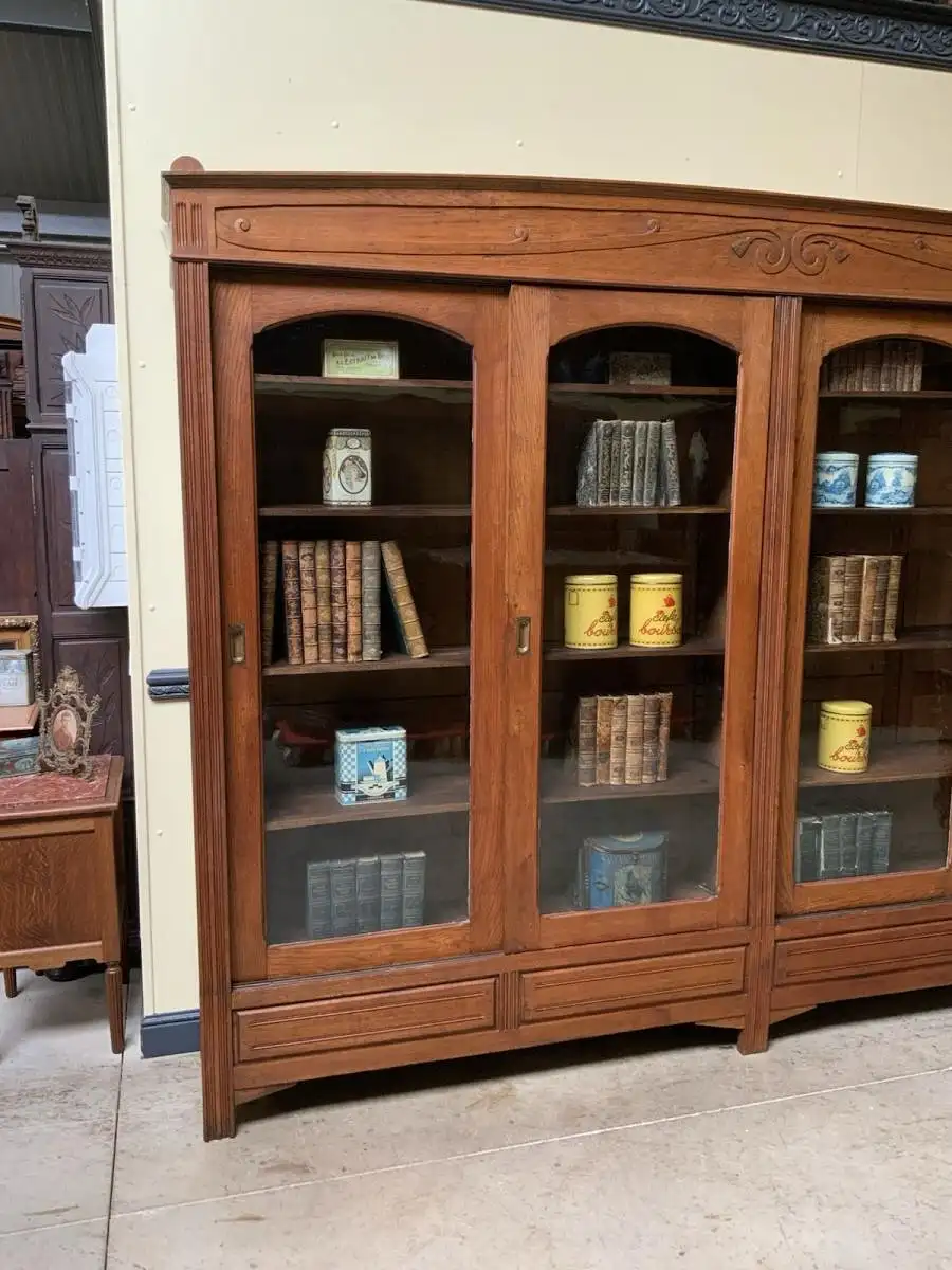 Antik - Art Deco Vitrine, Bücherschrank, - Sensationell - Lieferung möglich! 2