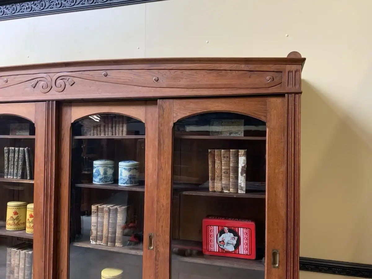 Antik - Art Deco Vitrine, Bücherschrank, - Sensationell - Lieferung möglich! 4