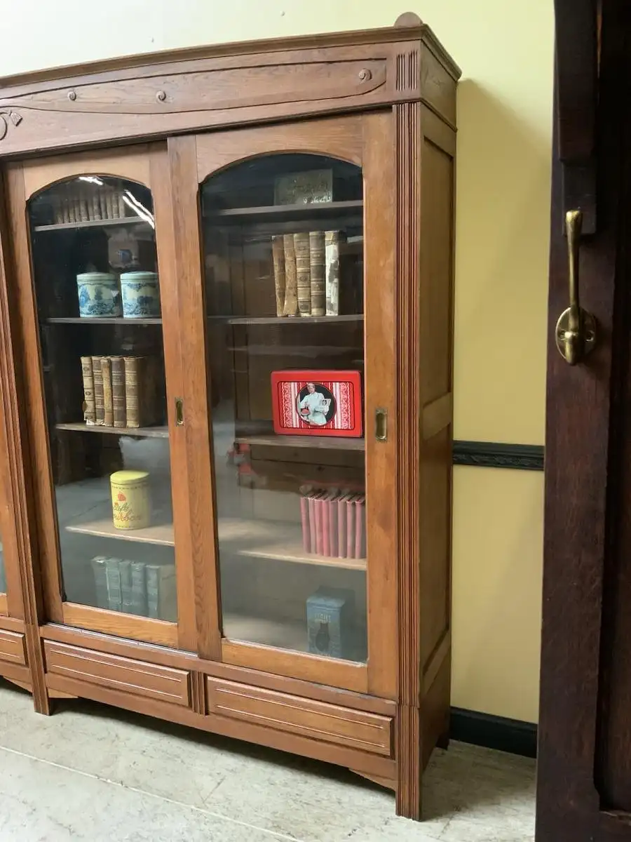 Antik - Art Deco Vitrine, Bücherschrank, - Sensationell - Lieferung möglich! 5