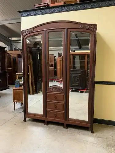 Antik Jugendstil Kleiderschrank, Wäscheschrank- Art Nouveau - Lieferung möglich!