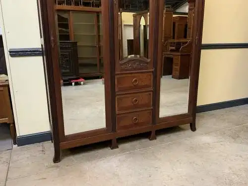 Antik Jugendstil Kleiderschrank, Wäscheschrank- Art Nouveau - Lieferung möglich!
