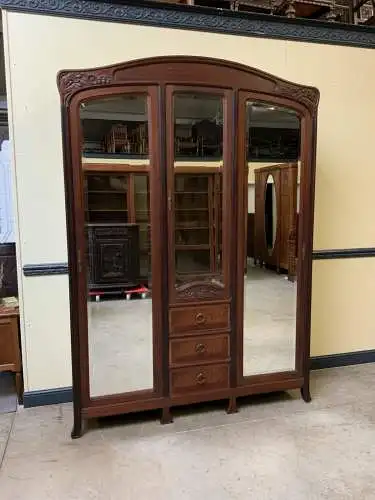 Antik Jugendstil Kleiderschrank, Wäscheschrank- Art Nouveau - Lieferung möglich!