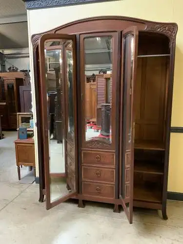 Antik Jugendstil Kleiderschrank, Wäscheschrank- Art Nouveau - Lieferung möglich!