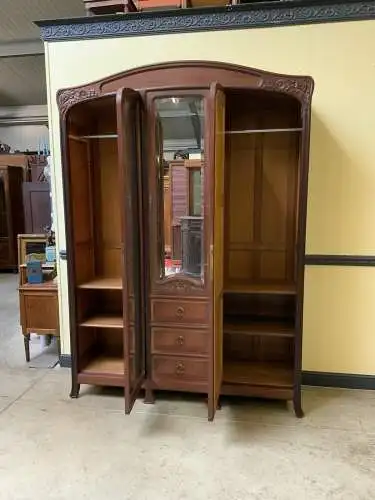 Antik Jugendstil Kleiderschrank, Wäscheschrank- Art Nouveau - Lieferung möglich!