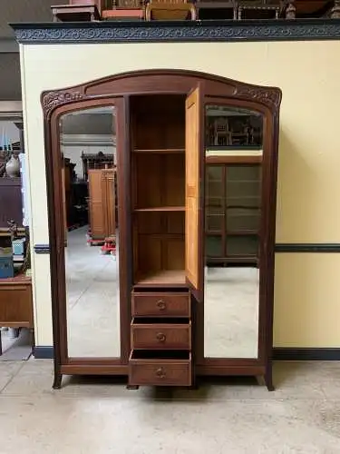 Antik Jugendstil Kleiderschrank, Wäscheschrank- Art Nouveau - Lieferung möglich!