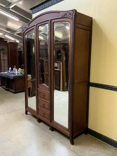 Antik Jugendstil Kleiderschrank, Wäscheschrank- Art Nouveau - Lieferung möglich!