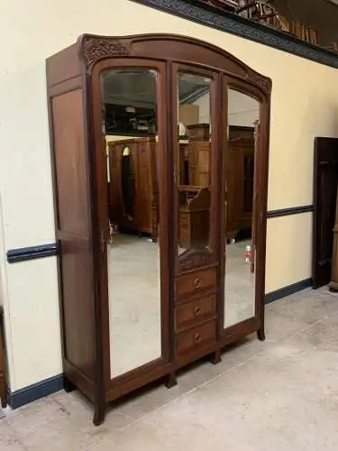 Antik Jugendstil Kleiderschrank, Wäscheschrank- Art Nouveau - Lieferung möglich!