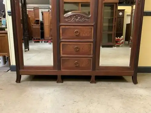 Antik Jugendstil Kleiderschrank, Wäscheschrank- Art Nouveau - Lieferung möglich!