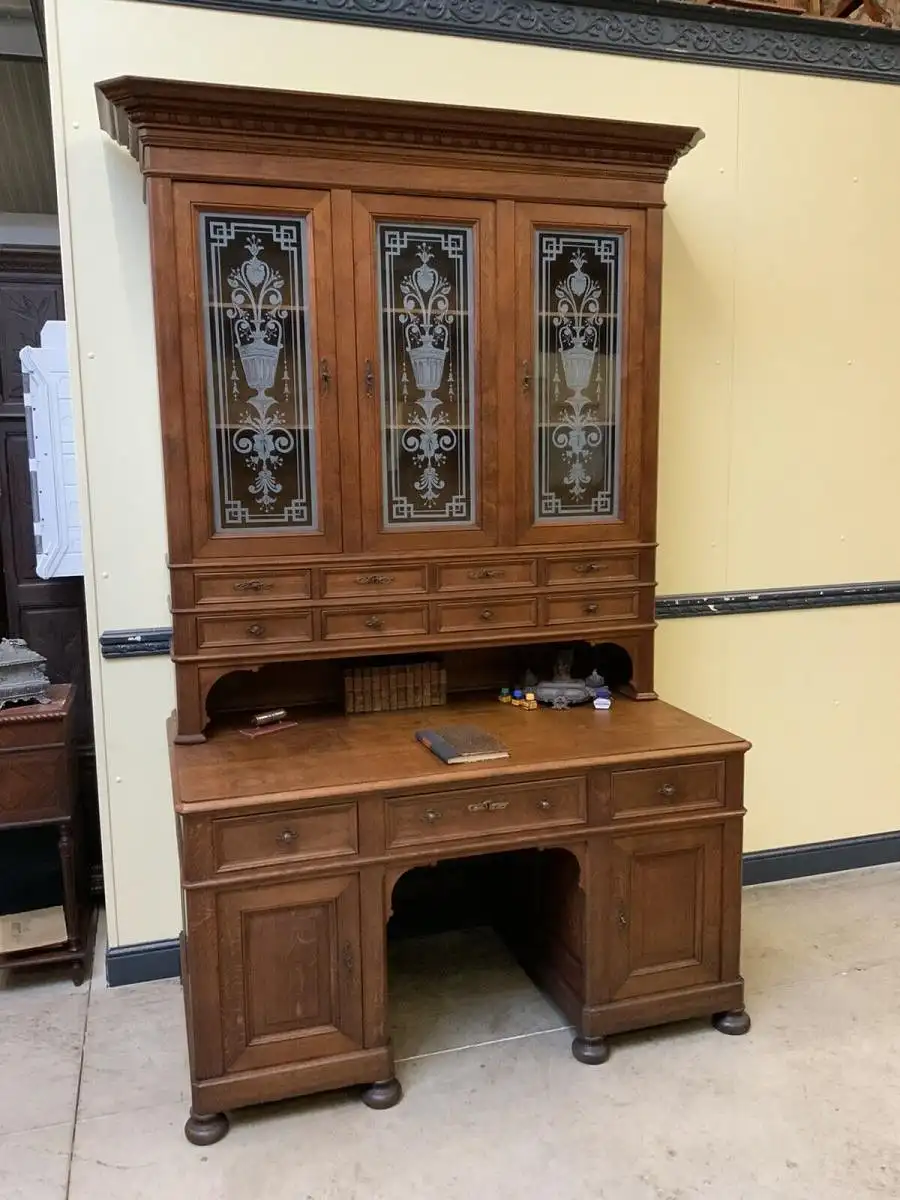 Antiker  imposanter Jugendstil Schreibtisch, - Sensationell - Lieferung möglich! 1