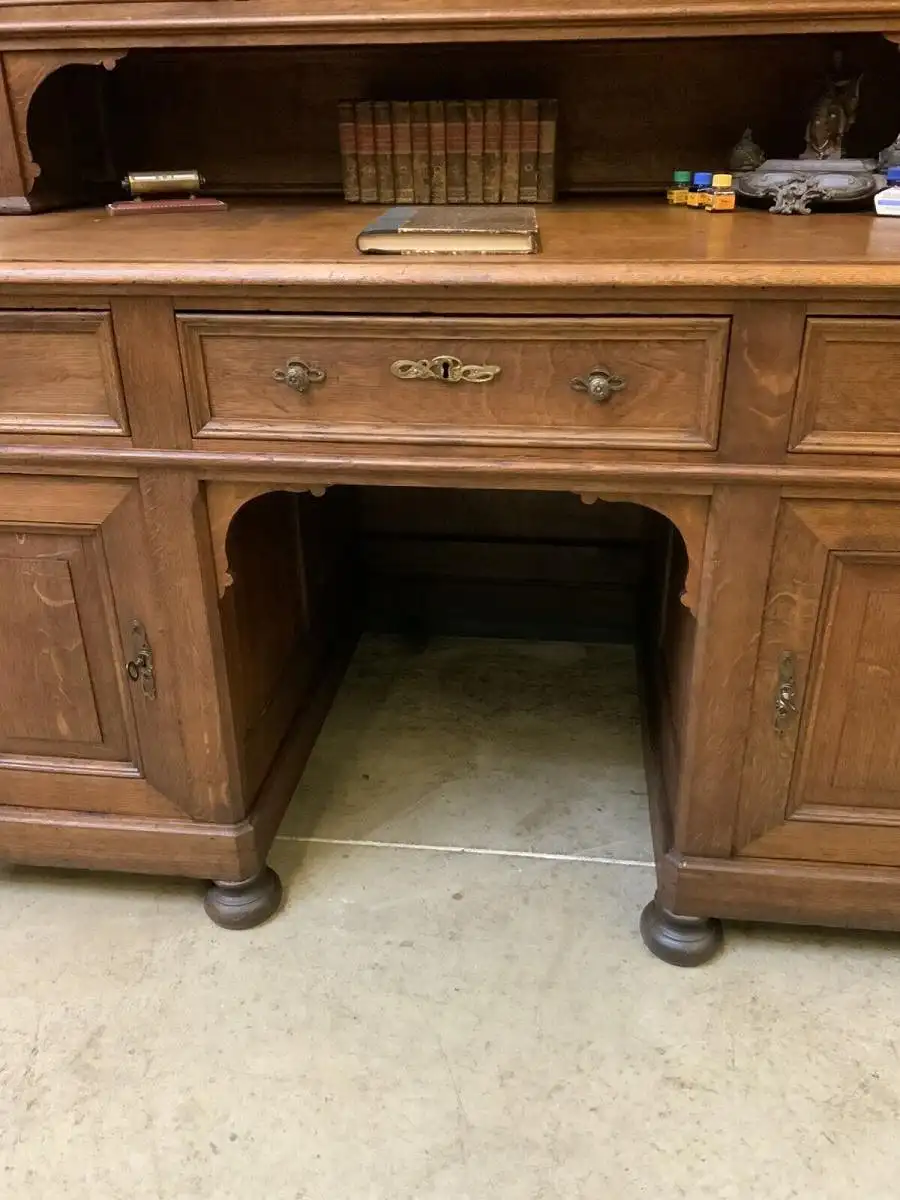 Antiker  imposanter Jugendstil Schreibtisch, - Sensationell - Lieferung möglich! 15