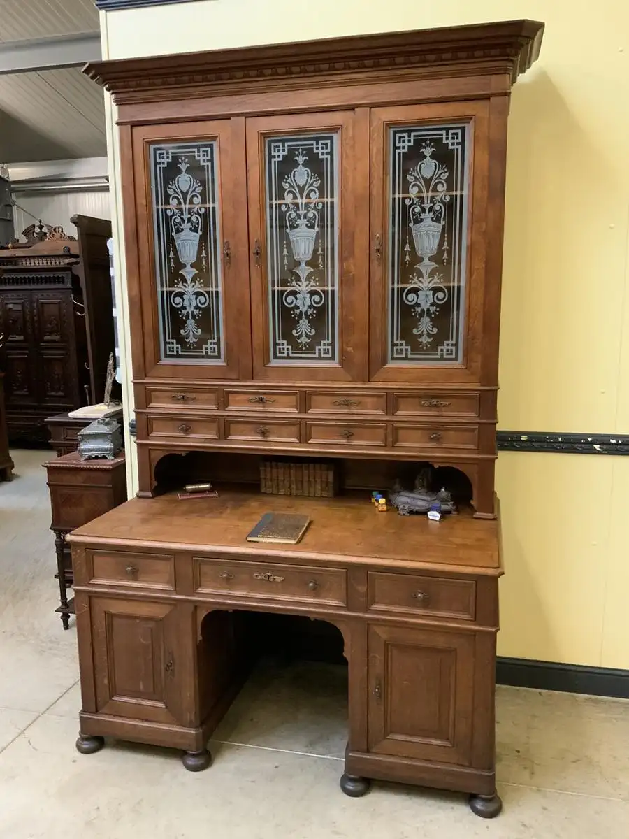 Antiker  imposanter Jugendstil Schreibtisch, - Sensationell - Lieferung möglich! 2