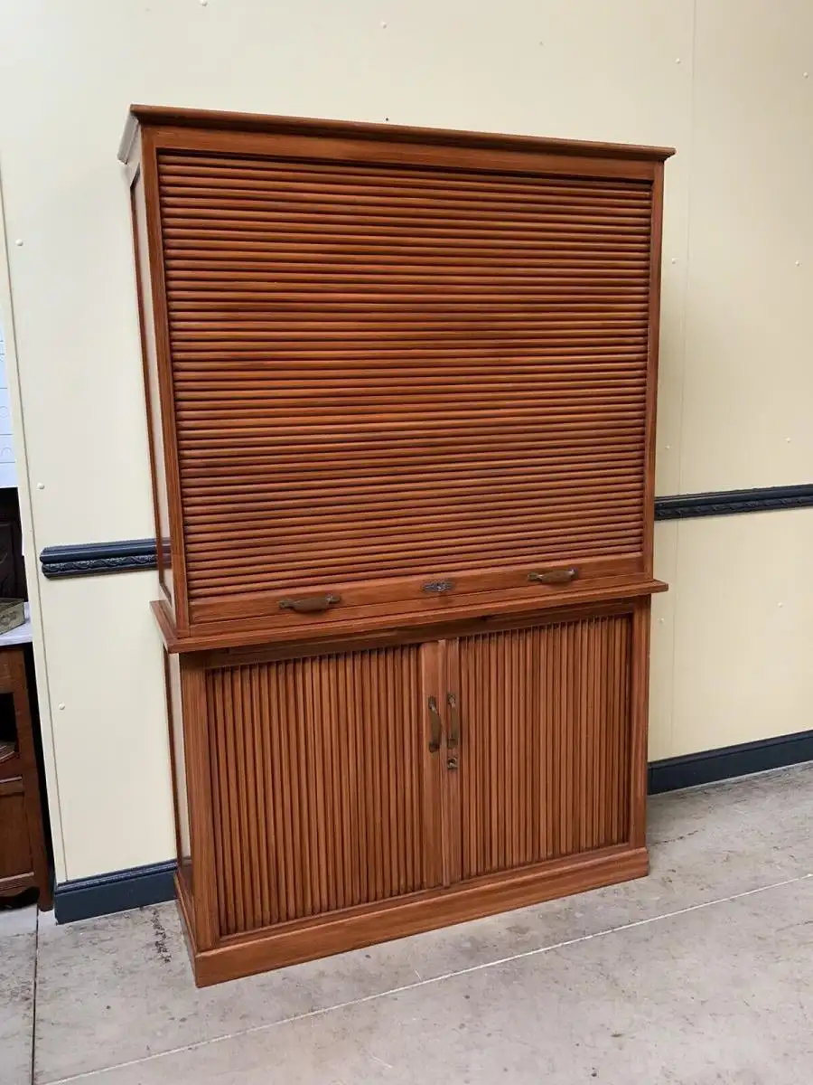 Antiker Jugendstil Rolladen Archiv Schrank - Traumhaft - Lieferung möglich! 1
