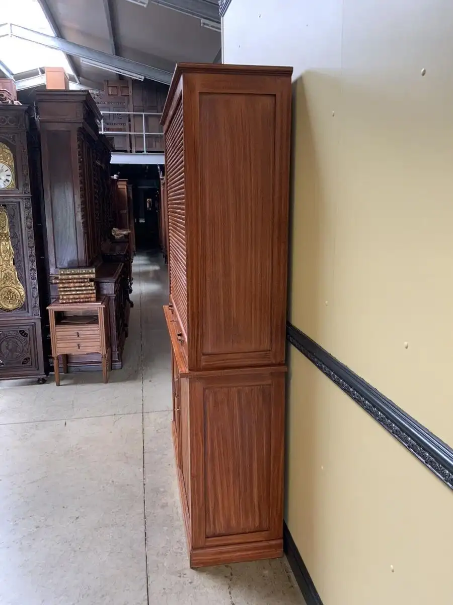 Antiker Jugendstil Rolladen Archiv Schrank - Traumhaft - Lieferung möglich! 4