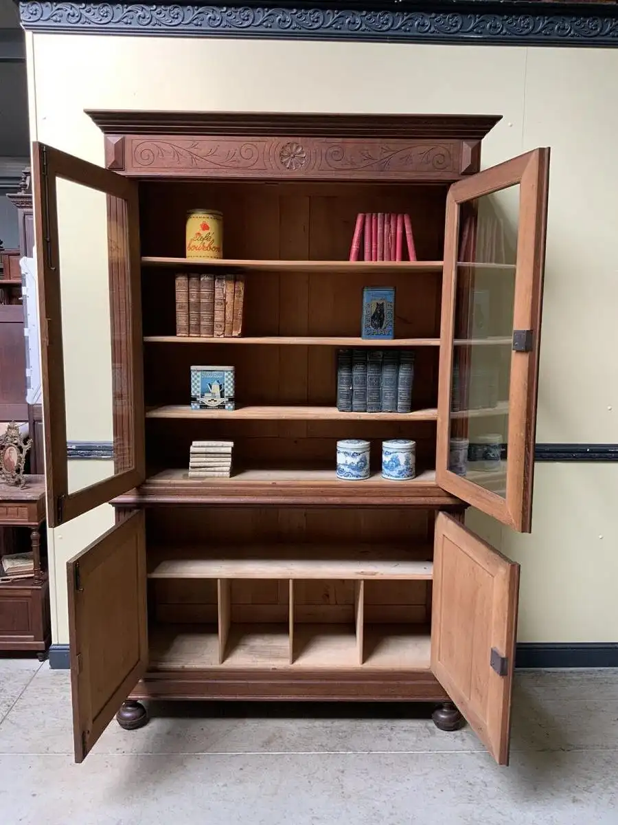 Antiker monumentaler Jugendstil Bücherschrank, Buffet,   - Lieferung möglich! 15