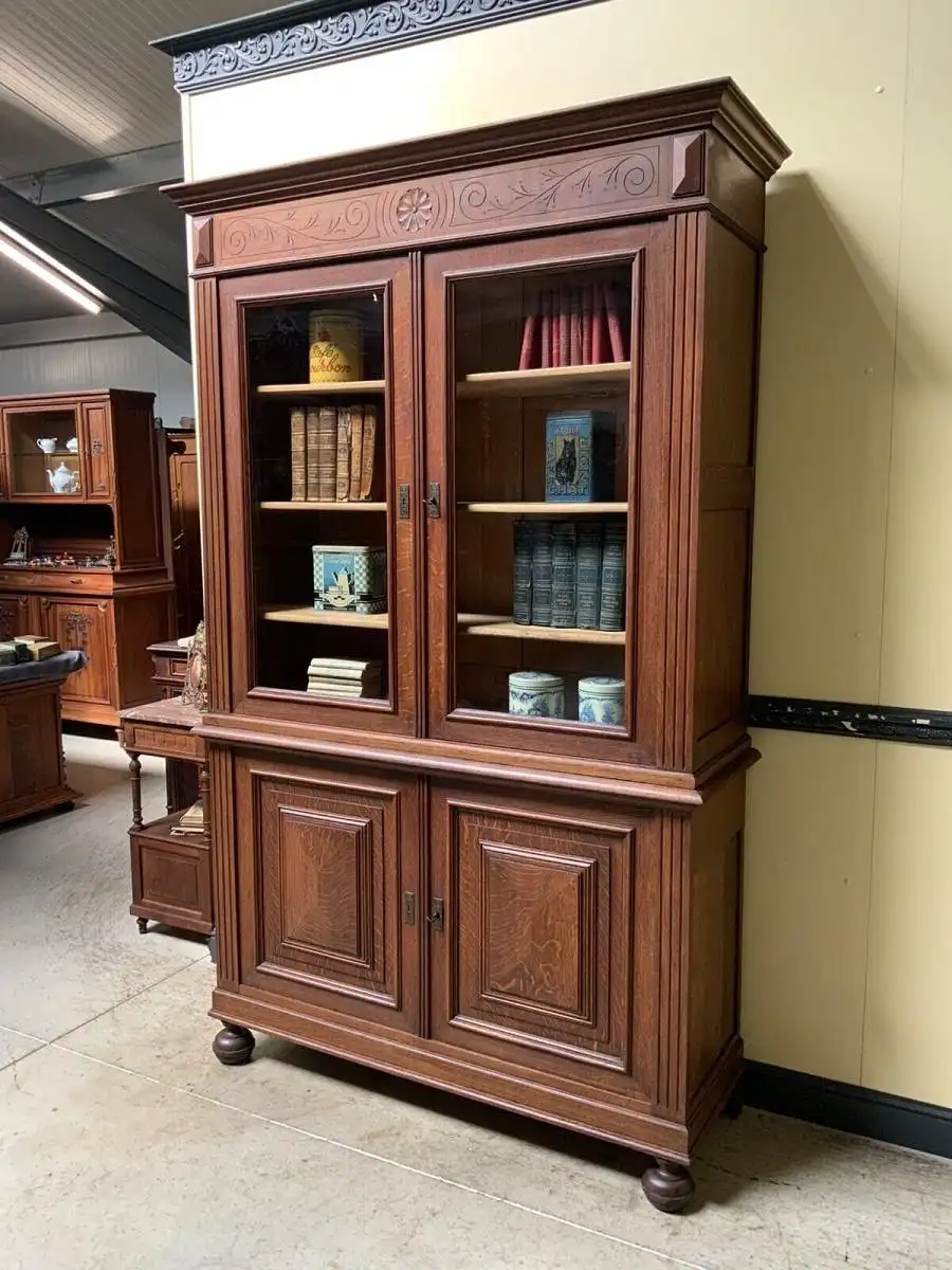 Antiker monumentaler Jugendstil Bücherschrank, Buffet,   - Lieferung möglich! 3