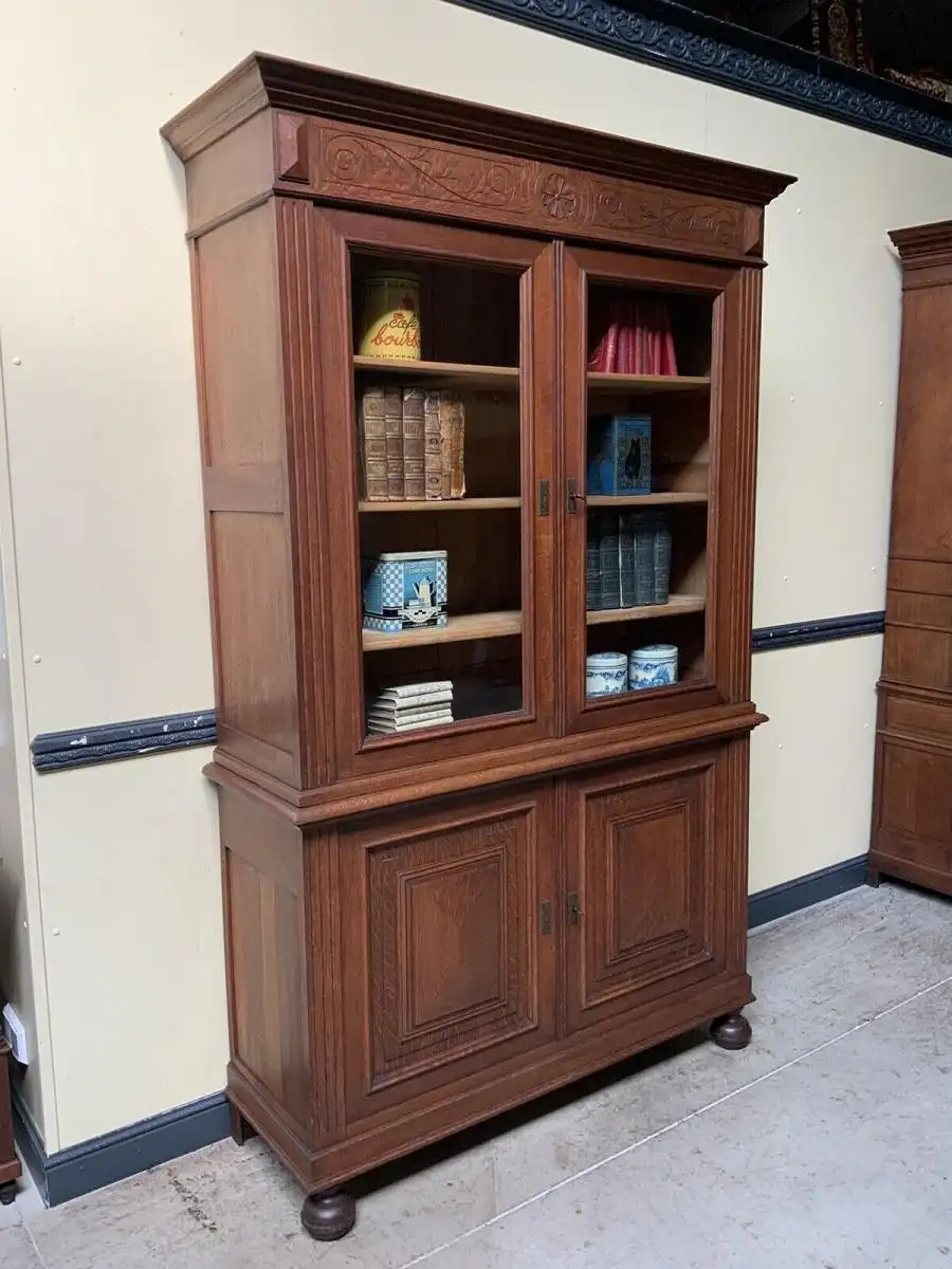 Antiker monumentaler Jugendstil Bücherschrank, Buffet,   - Lieferung möglich! 6