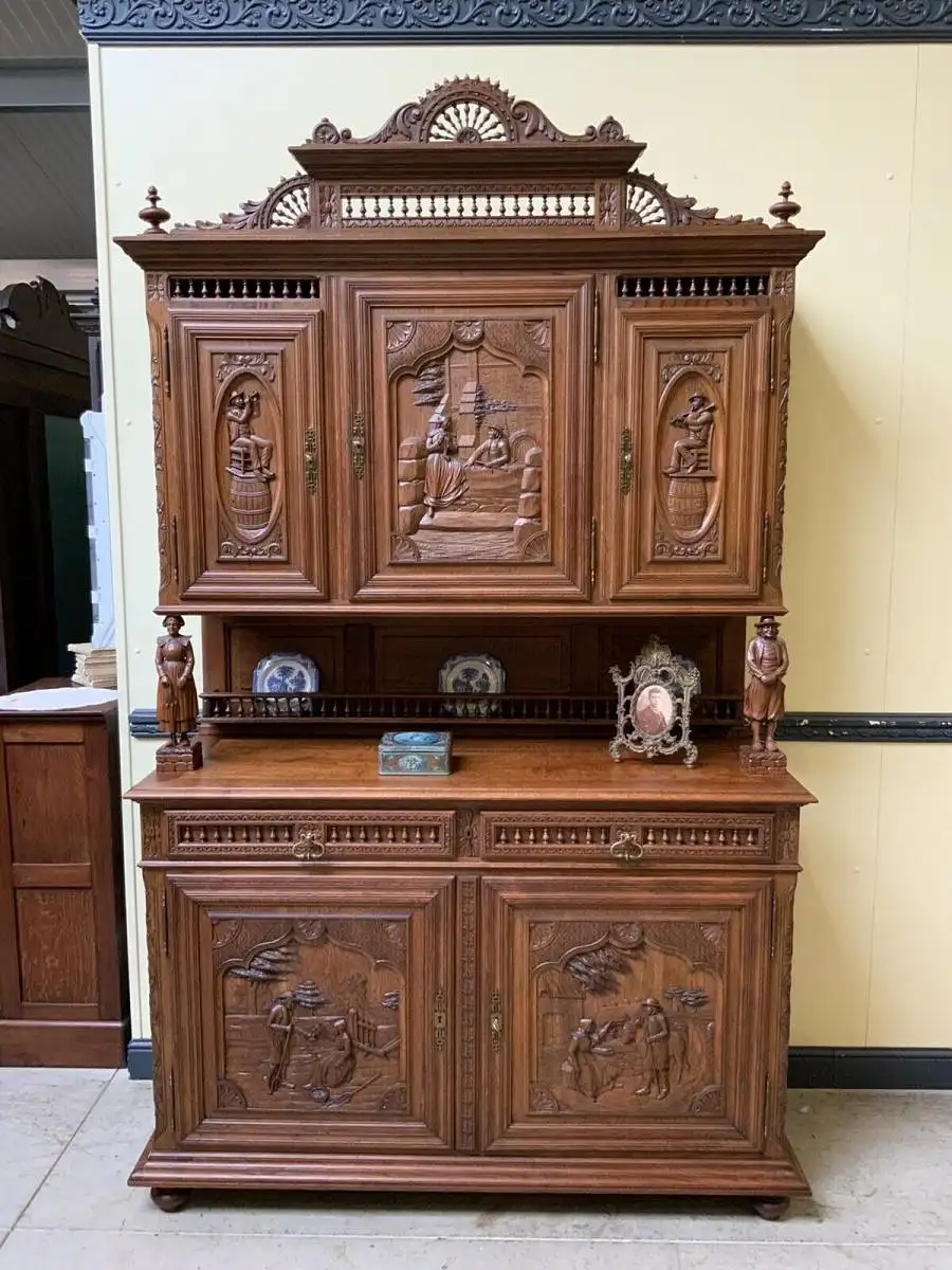 Antikes traumhaftes bretonisches Aufsatz Buffet, Kredenz - Lieferung möglich! 0