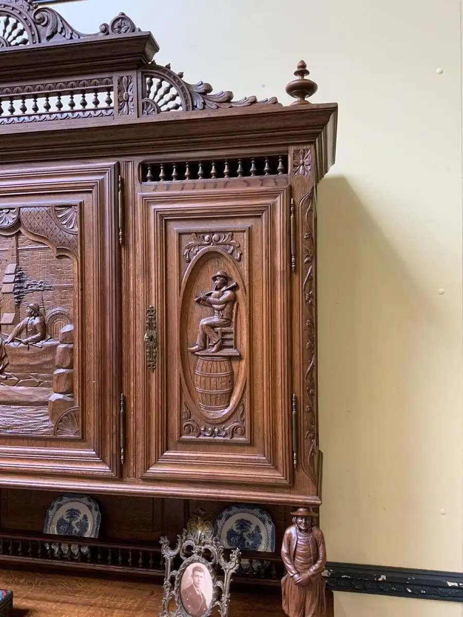 Antikes traumhaftes bretonisches Aufsatz Buffet, Kredenz - Lieferung möglich! 10