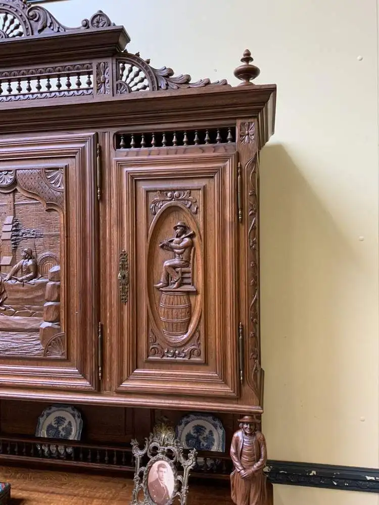 Antikes traumhaftes bretonisches Aufsatz Buffet, Kredenz - Lieferung möglich! 10