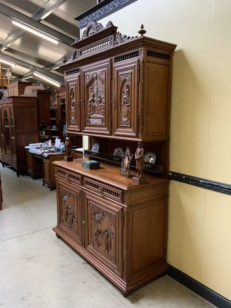 Antikes traumhaftes bretonisches Aufsatz Buffet, Kredenz - Lieferung möglich! 2